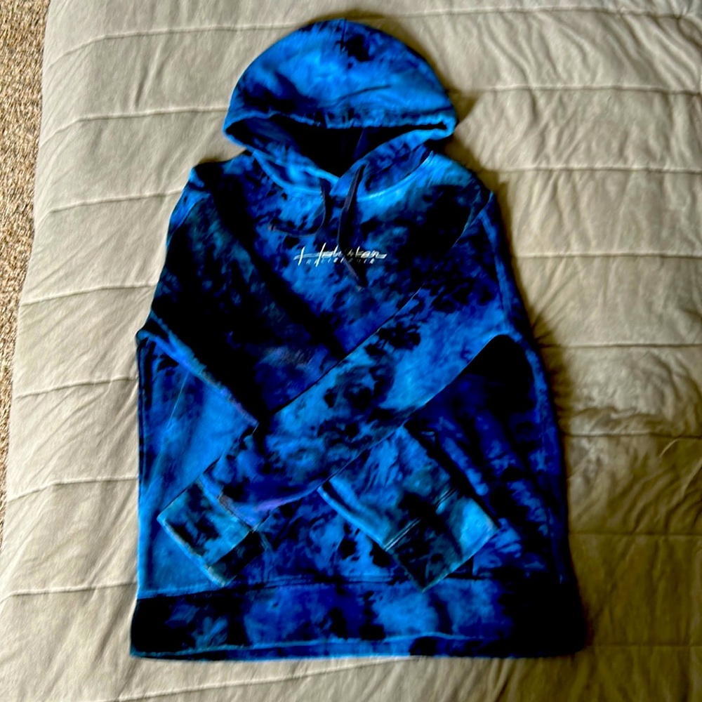 men’s medium , blue and black Hollister hoodie